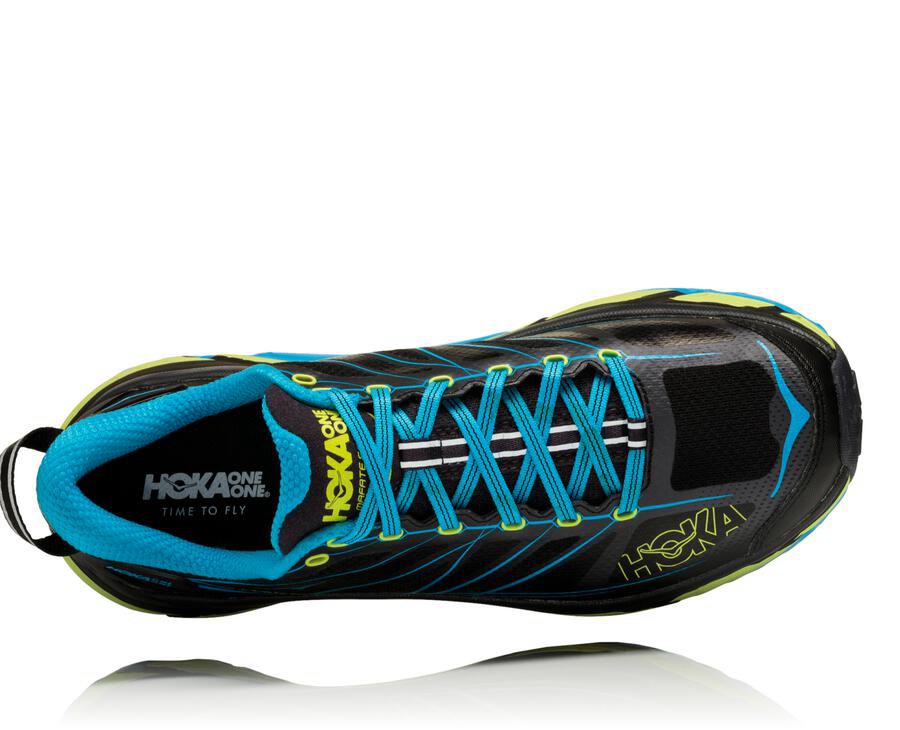 Zapatillas Trail Hoka One One Hombre - Mafate Speed 2 - Negras/Azules - RXS381405